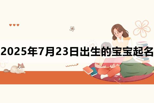 2025年7月23日出生的寶寶取什么名好，五行缺什么