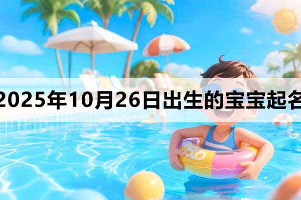 2025年10月26日出生寶寶起名,這些名字寓意美好