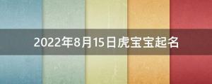 2022年8月15日虎寶寶起名 大氣涵養的名字